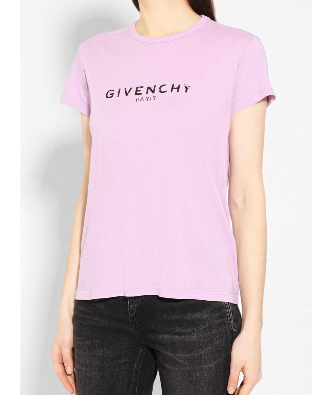 GIVENCHY Фиолетовая хлопковая футболка, фото 2