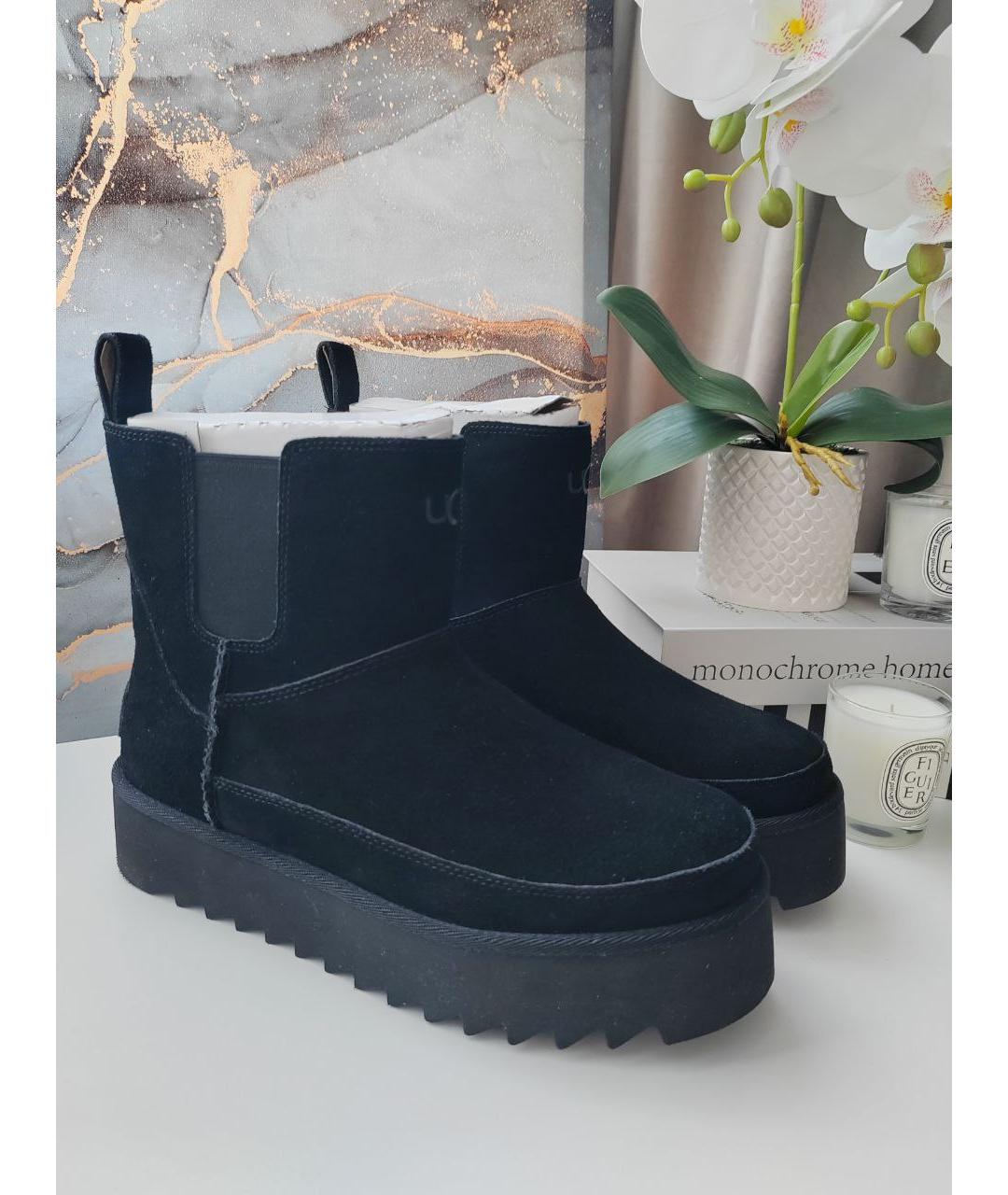 UGG AUSTRALIA Черные замшевые ботинки, фото 3