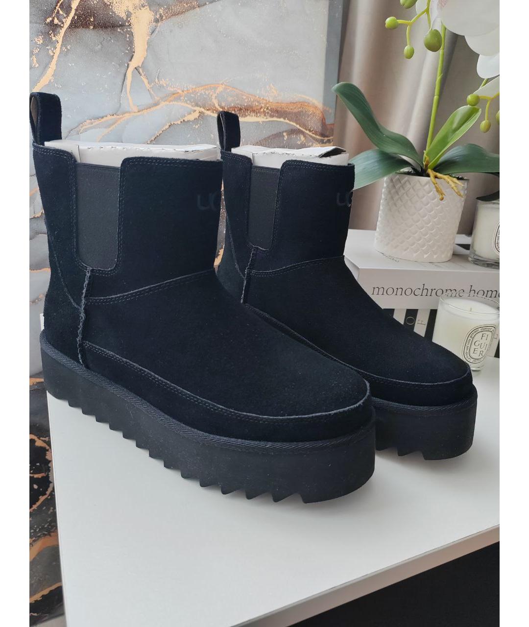 UGG AUSTRALIA Черные замшевые ботинки, фото 8