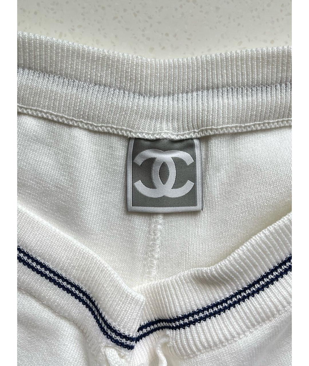 CHANEL Белый хлопковый спортивные костюмы, фото 4