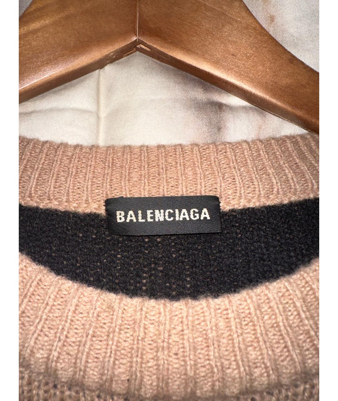 BALENCIAGA Коричневый шерстяной джемпер / свитер, фото 4