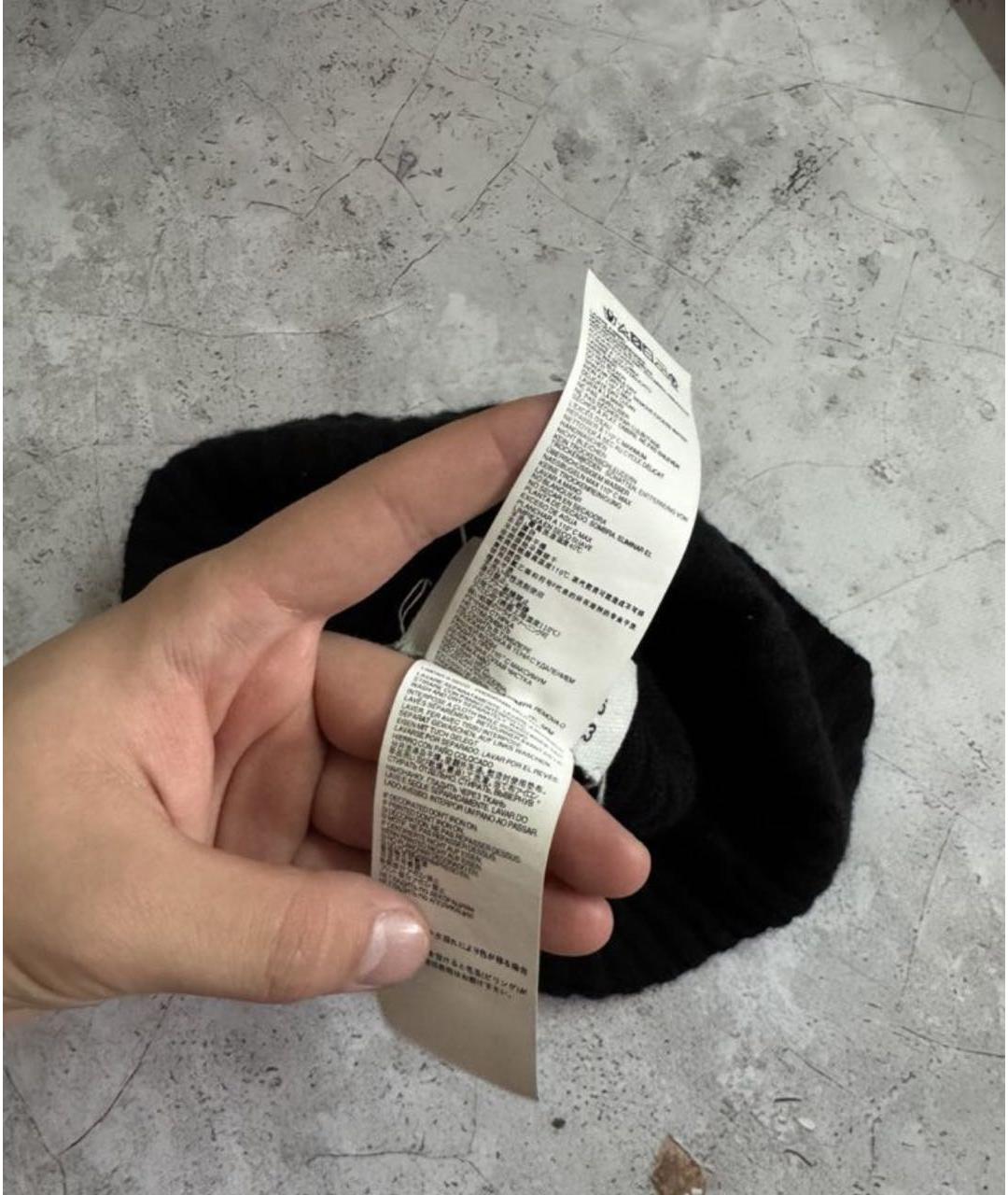 MAISON MARGIELA Черная хлопковая шапка, фото 3