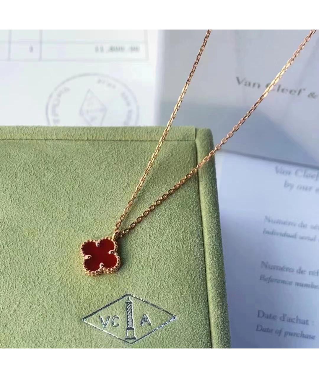 VAN CLEEF & ARPELS Красная подвеска из розового золота, фото 2