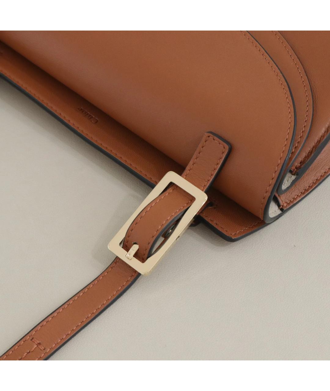 CHLOE Коричневая кожаная сумка через плечо, фото 9