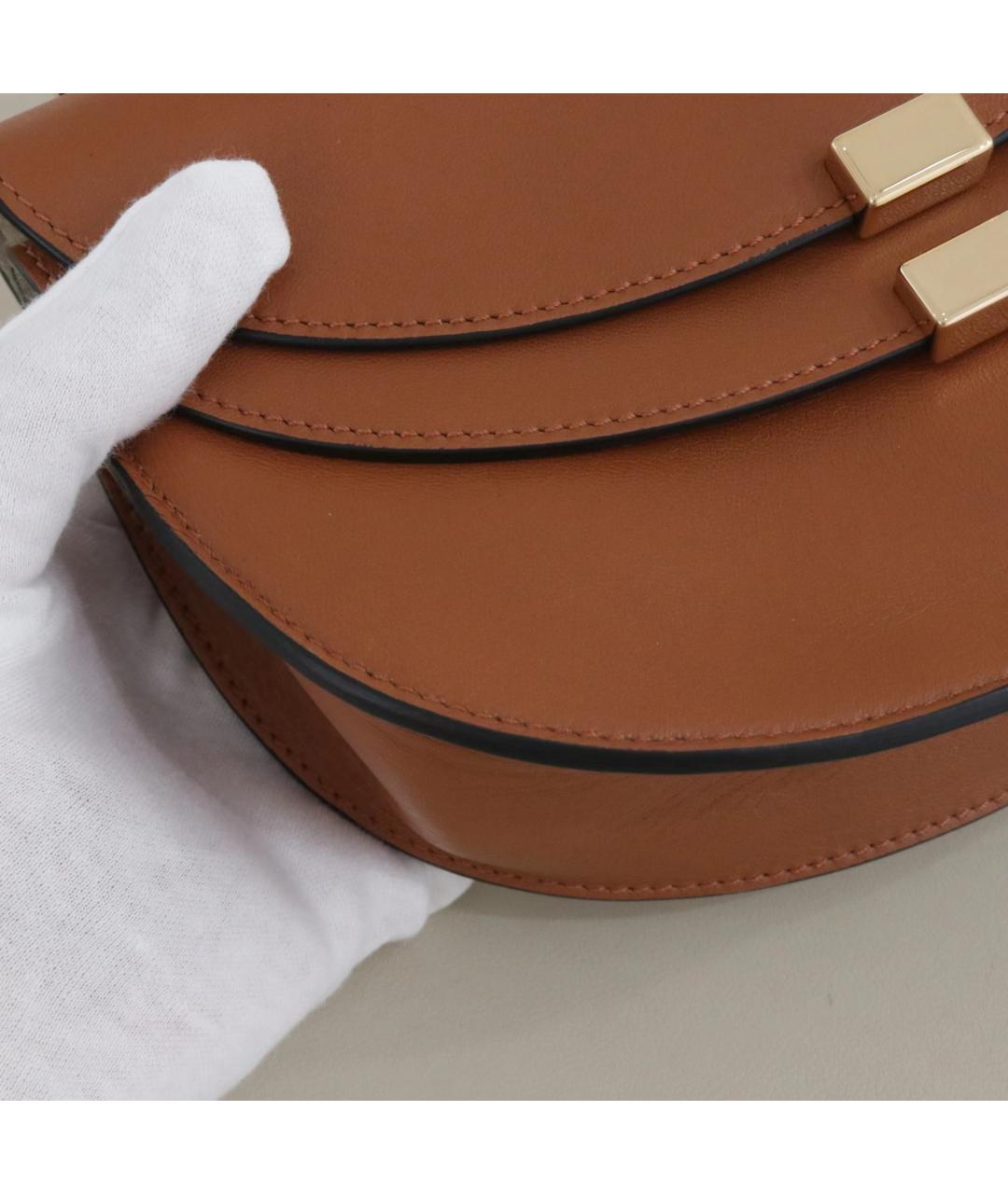 CHLOE Коричневая кожаная сумка через плечо, фото 7