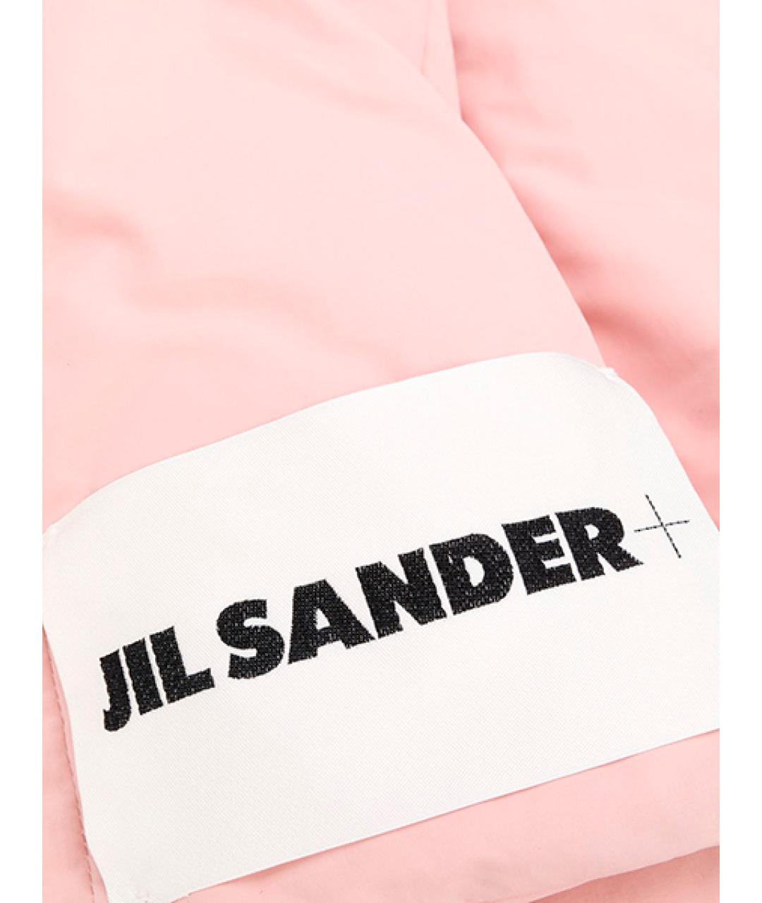 JIL SANDER Розовый полиэстеровый пуховик, фото 7