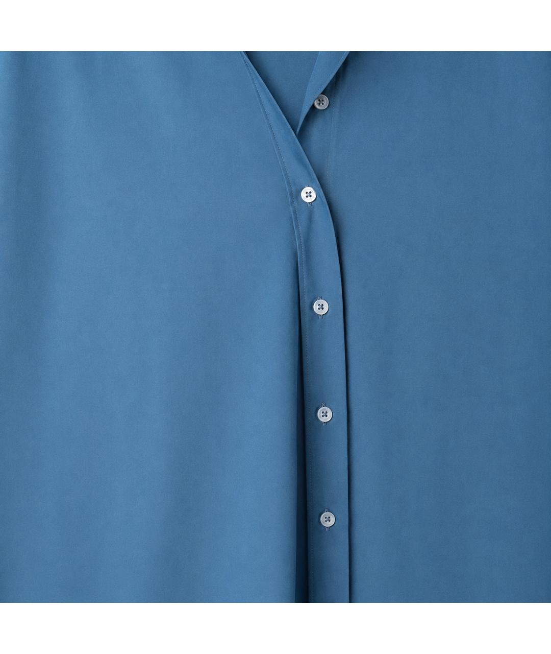 JIL SANDER Синее хлопковое платье, фото 2