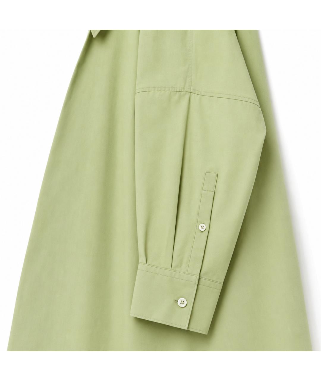 JIL SANDER Зеленое хлопковое платье, фото 2