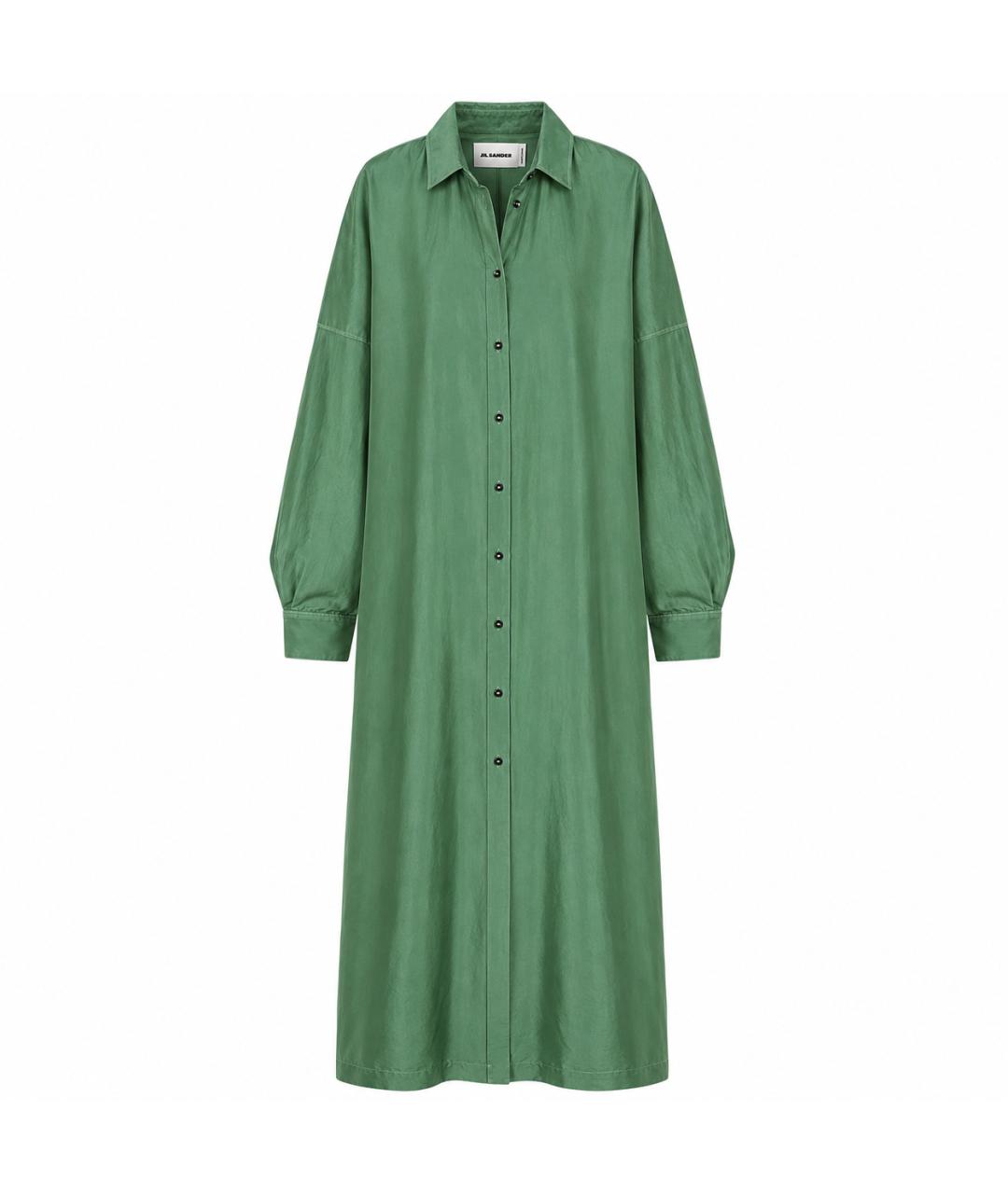 JIL SANDER Зеленое полиамидовое платье, фото 8