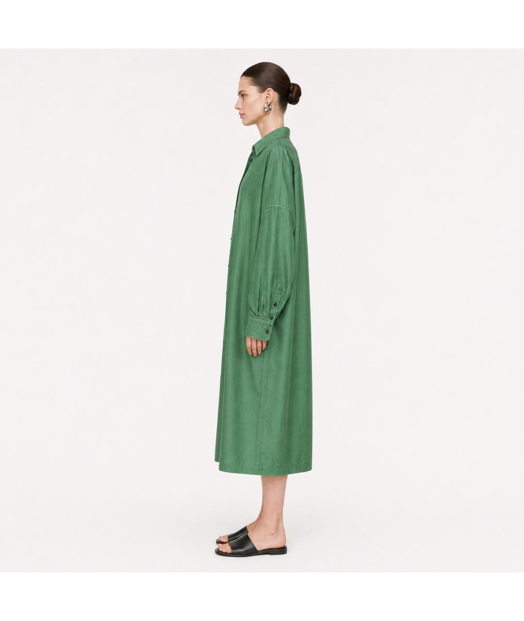 JIL SANDER Зеленое полиамидовое платье, фото 7