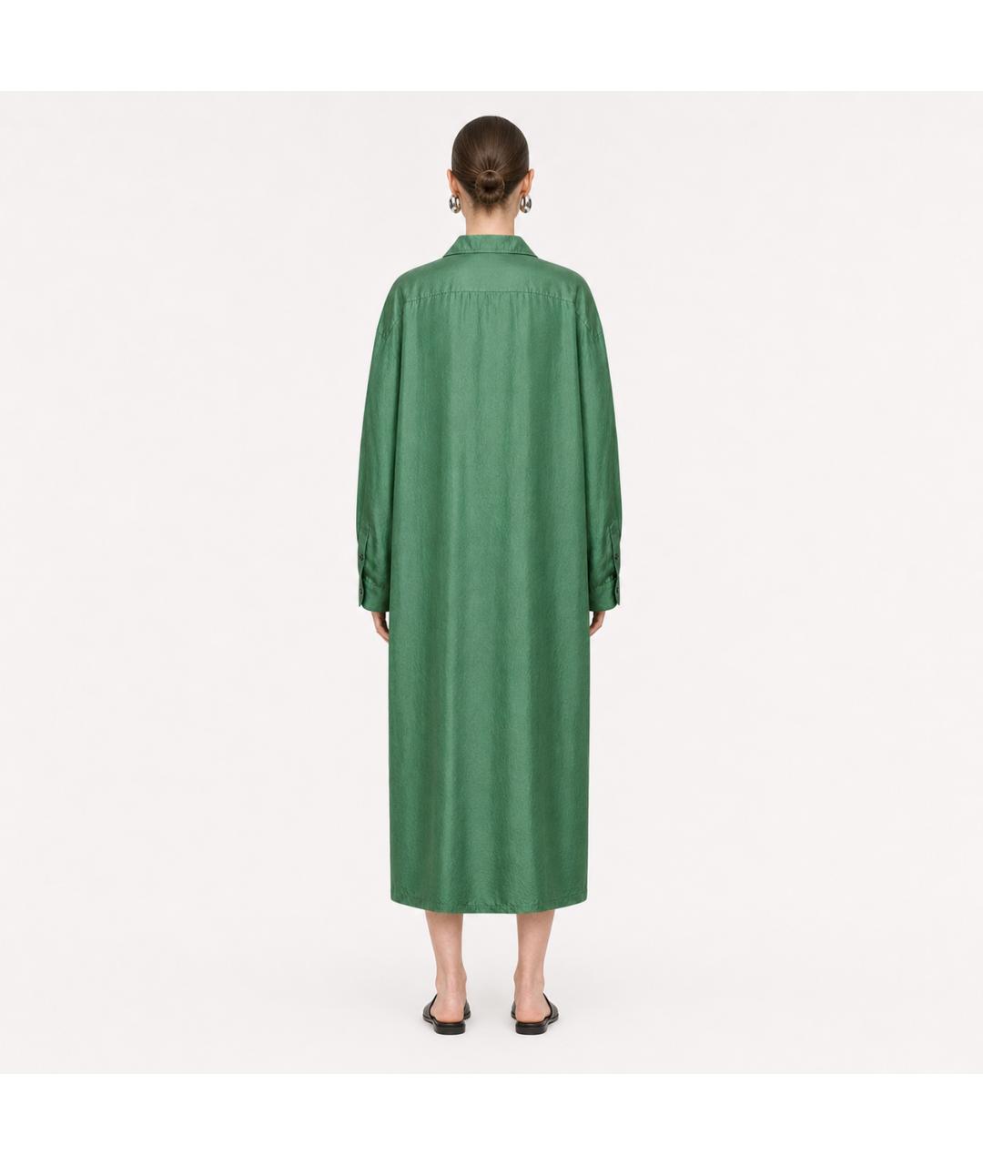 JIL SANDER Зеленое полиамидовое платье, фото 6