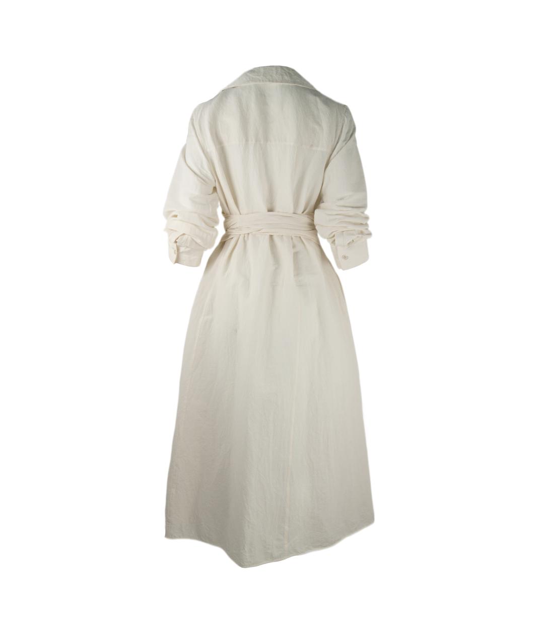 JIL SANDER Бежевое льняное платье, фото 3