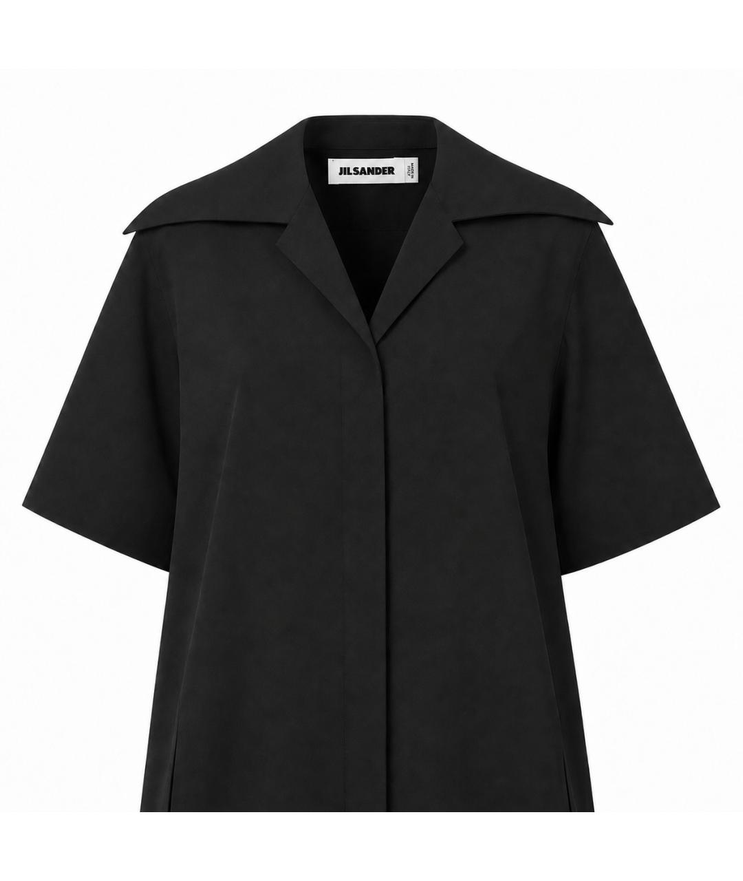 JIL SANDER Черное хлопковое вечернее платье, фото 3