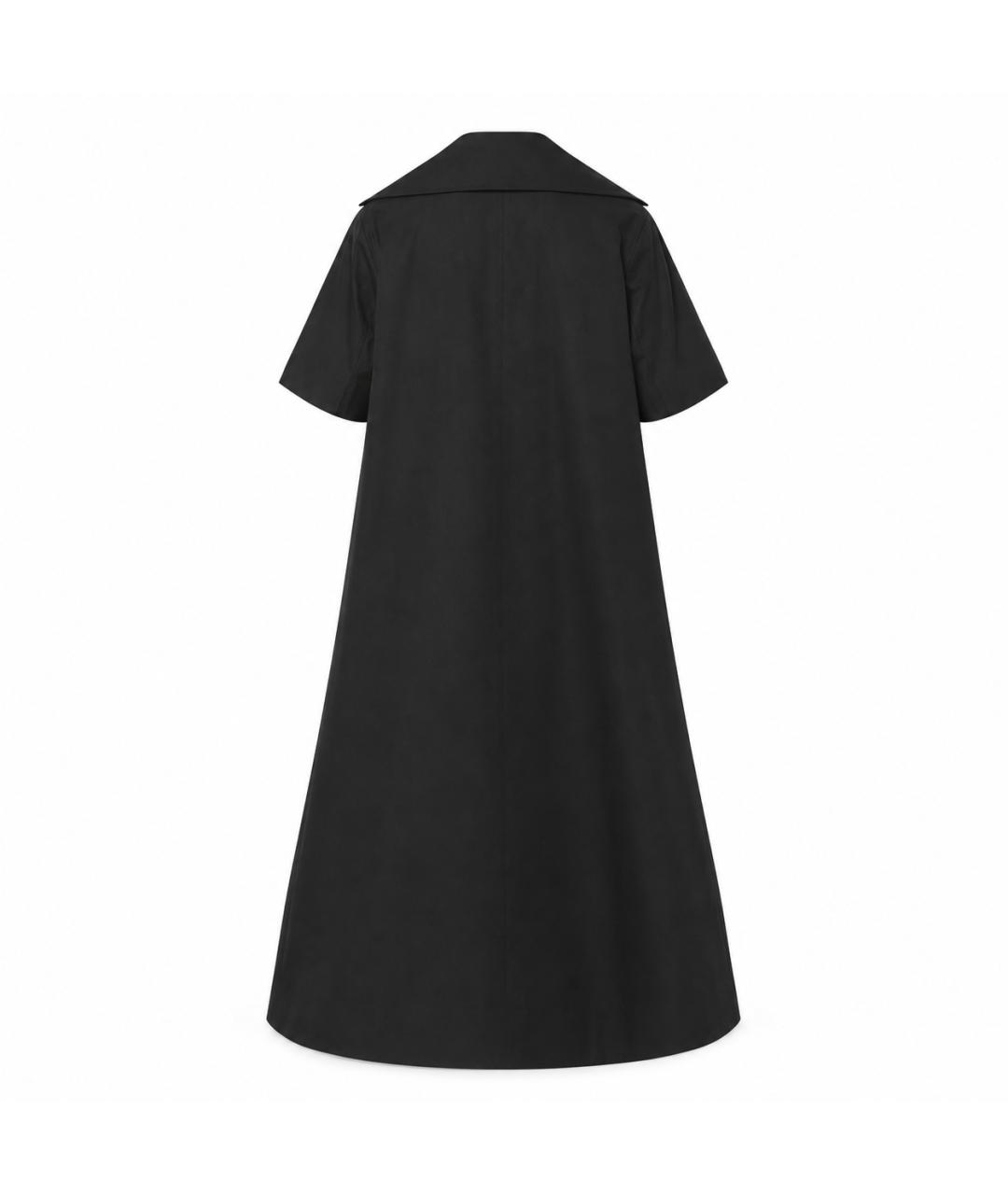 JIL SANDER Черное хлопковое вечернее платье, фото 4