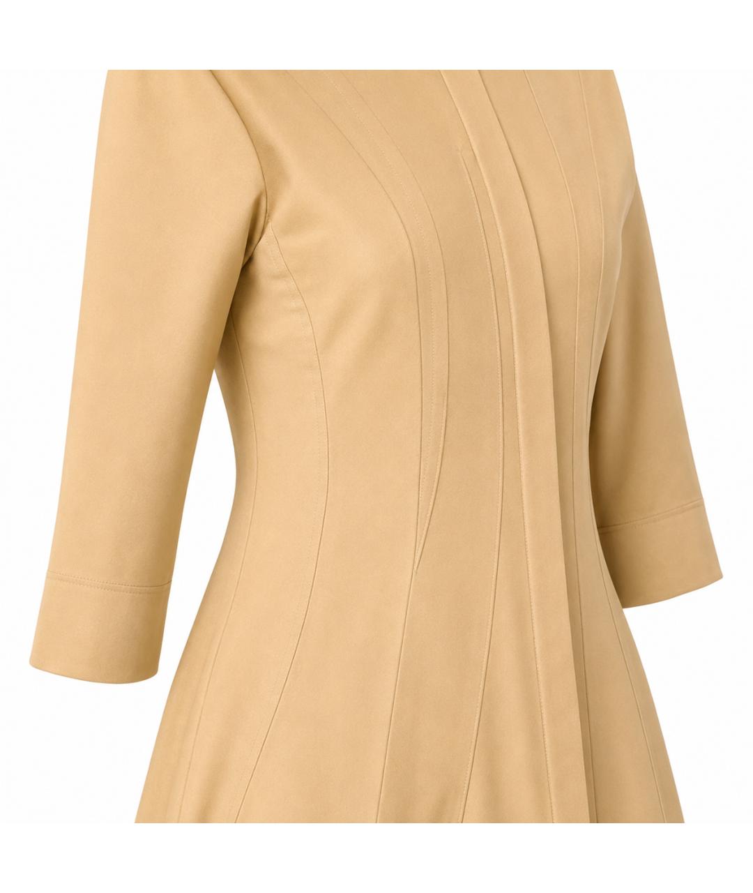 JIL SANDER Горчичное хлопковое платье, фото 2