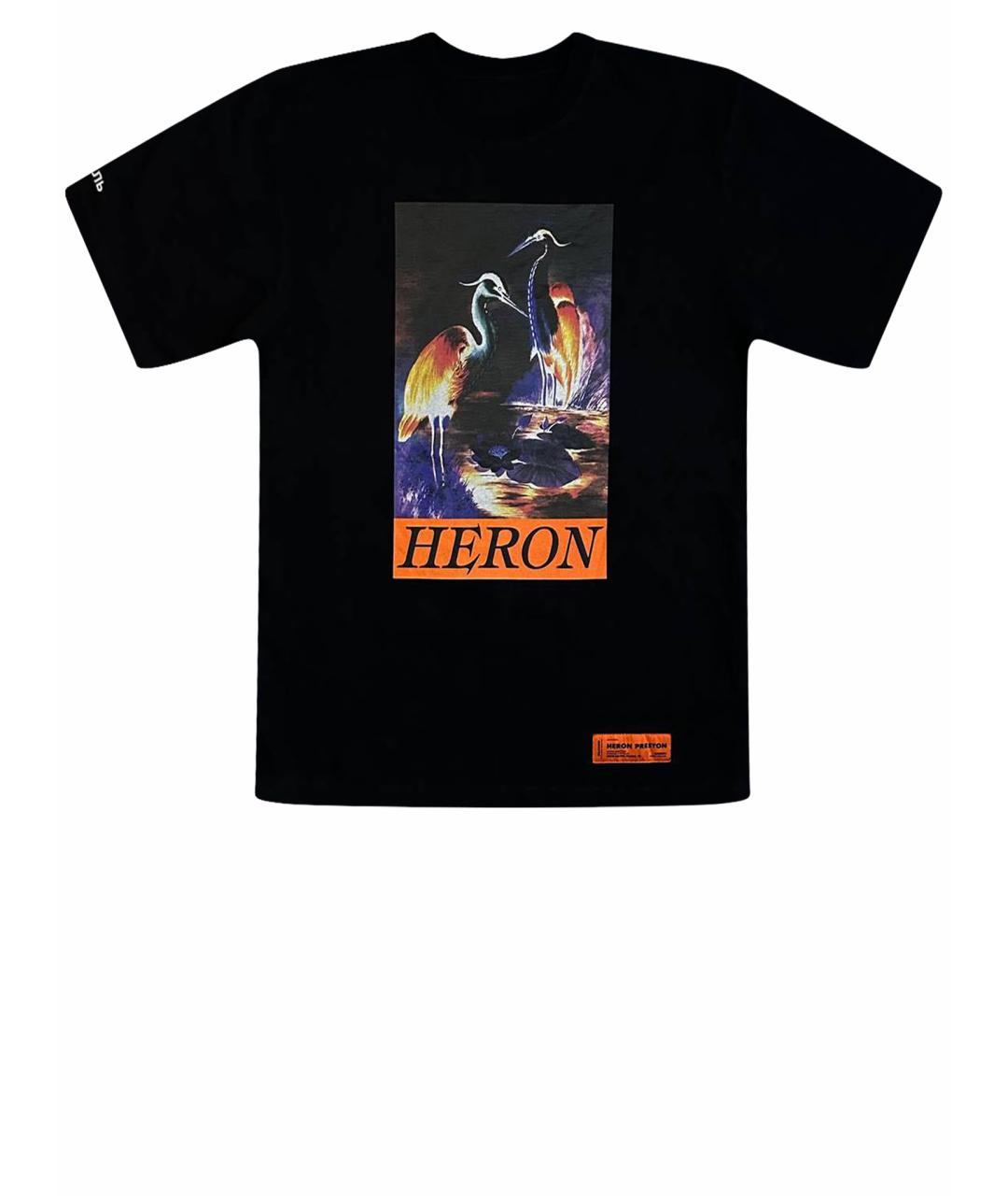 HERON PRESTON Черная хлопковая футболка, фото 1