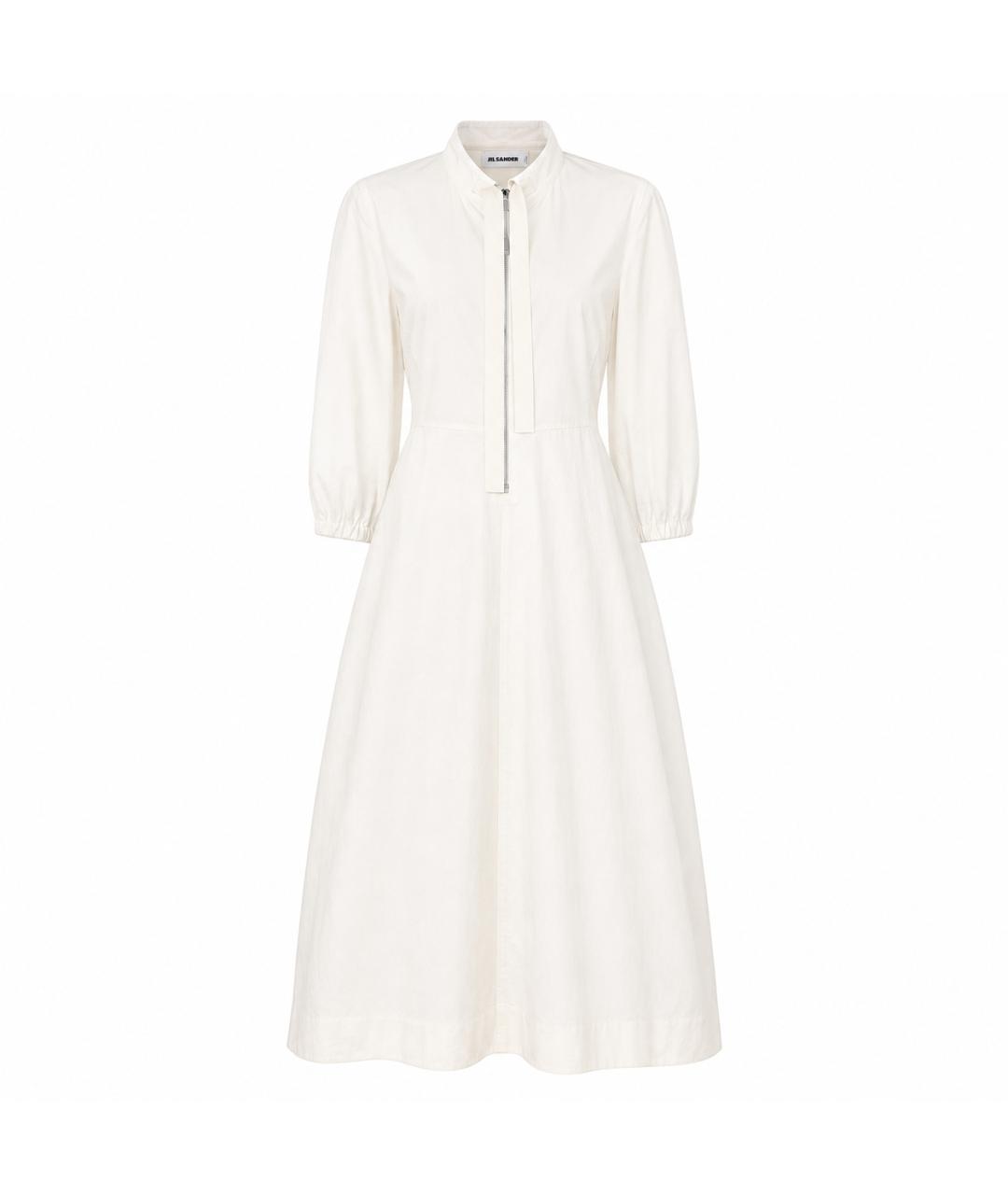 JIL SANDER Бежевое хлопковое платье, фото 1