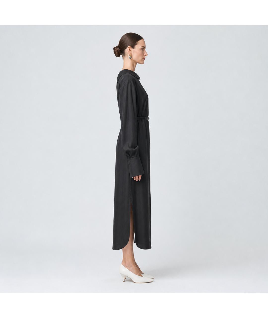 JIL SANDER Черное вискозное вечернее платье, фото 6