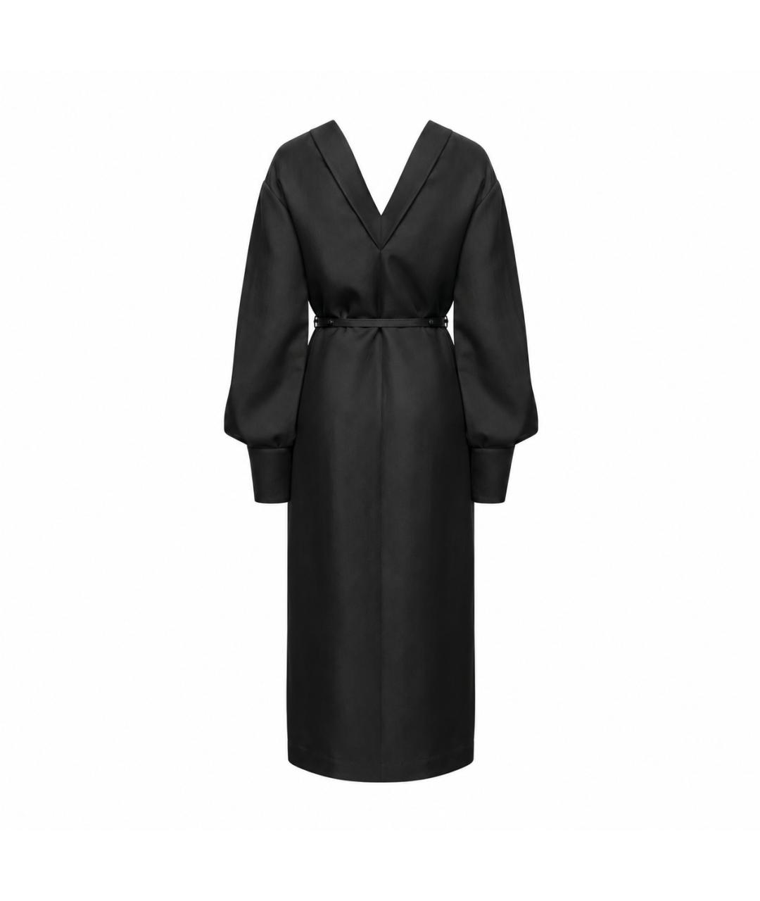 JIL SANDER Черное вискозное вечернее платье, фото 3