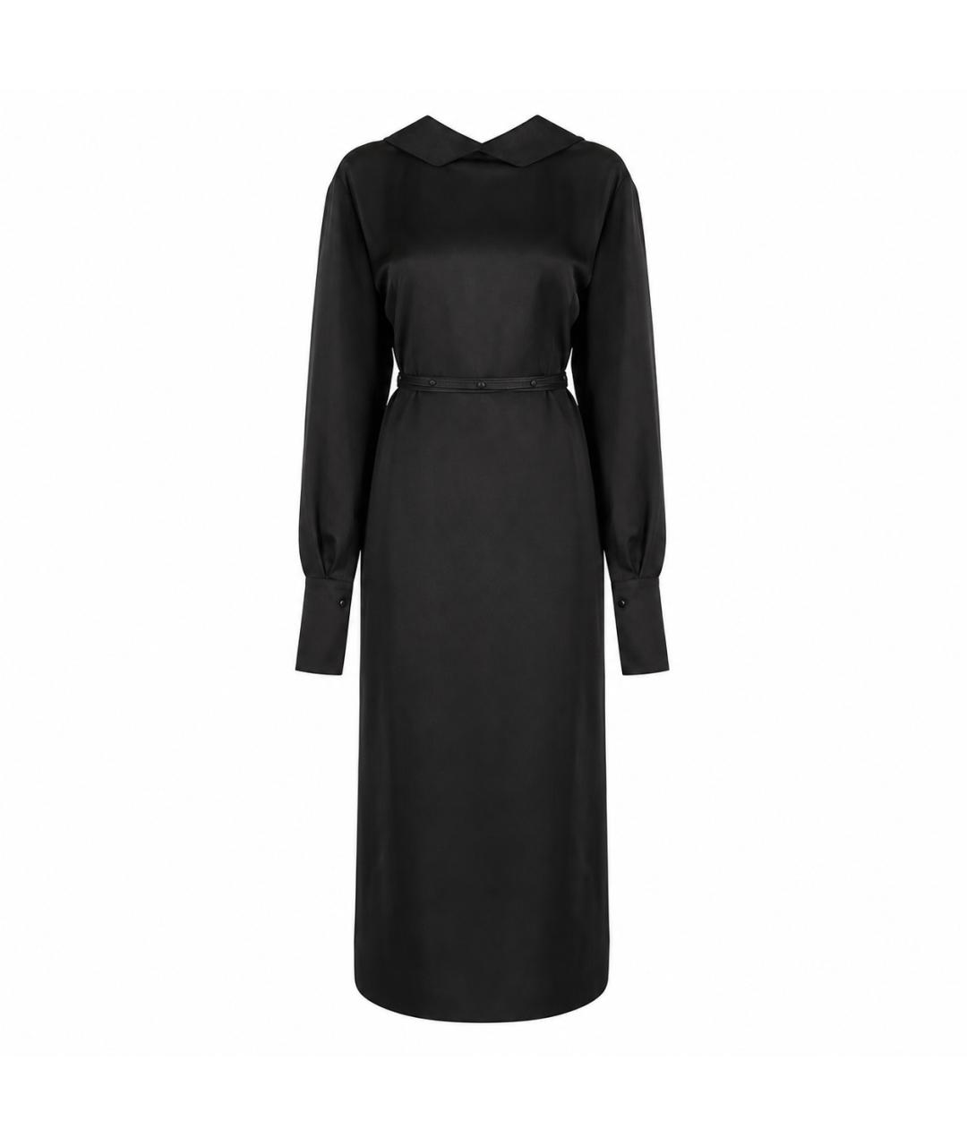 JIL SANDER Черное вискозное вечернее платье, фото 7