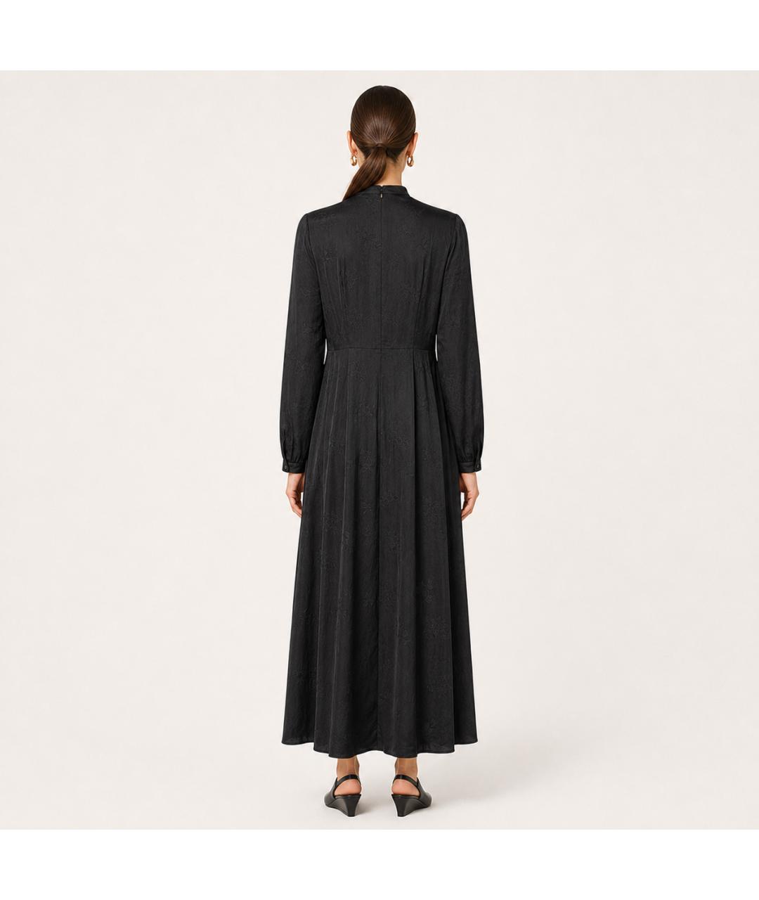 JIL SANDER Черное вискозное вечернее платье, фото 5