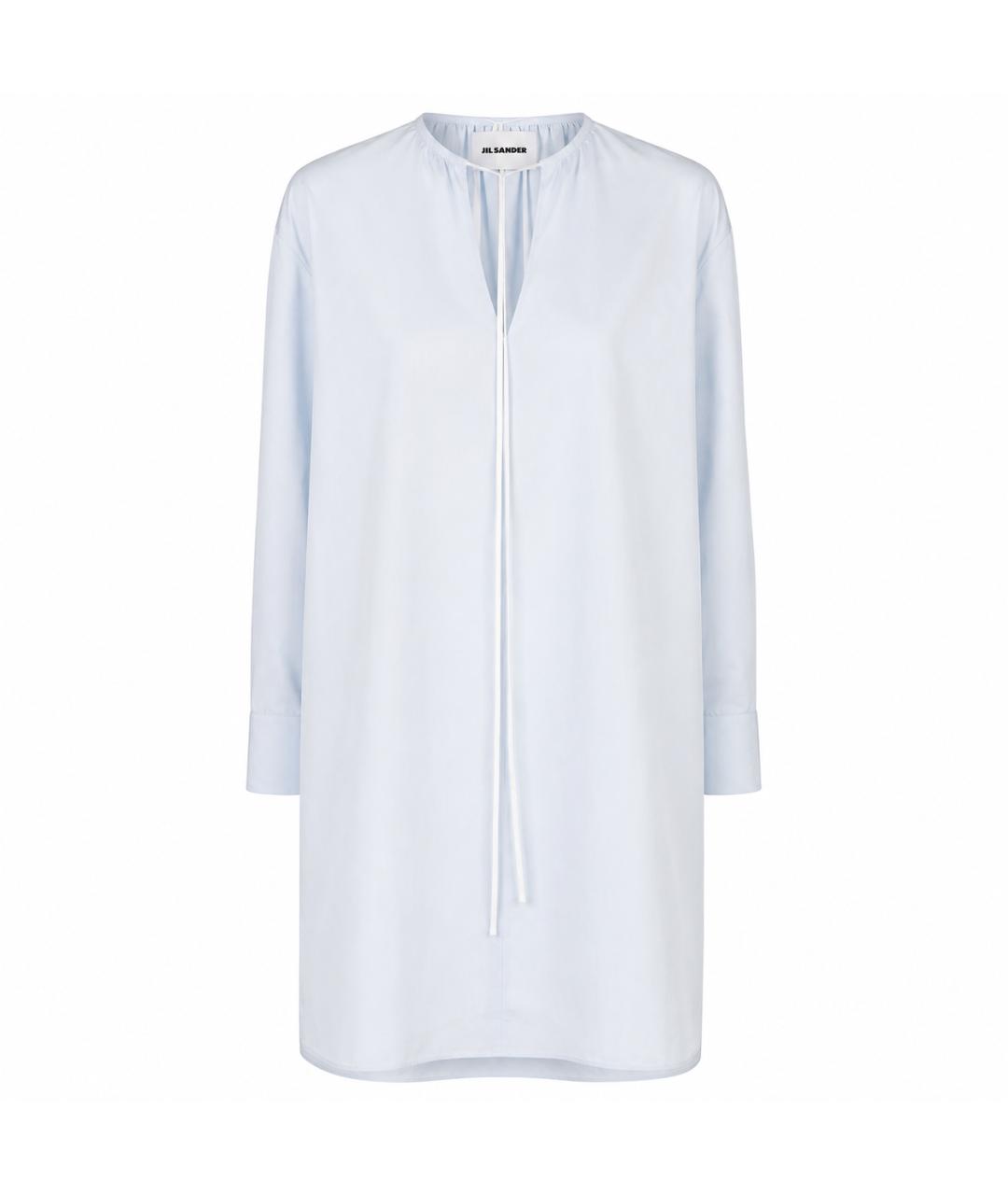 JIL SANDER Голубая хлопковая блузы, фото 1