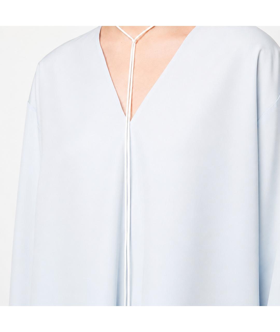 JIL SANDER Голубая хлопковая блузы, фото 2