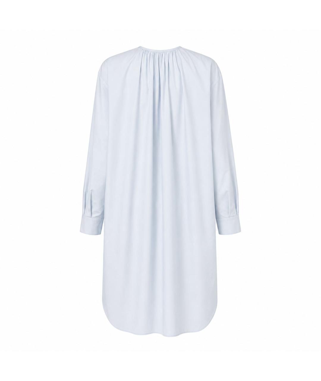 JIL SANDER Голубая хлопковая блузы, фото 3