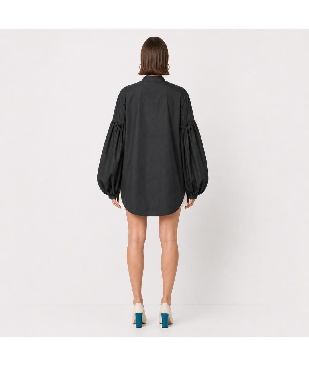 JIL SANDER Черная полиэстеровая блузы, фото 4
