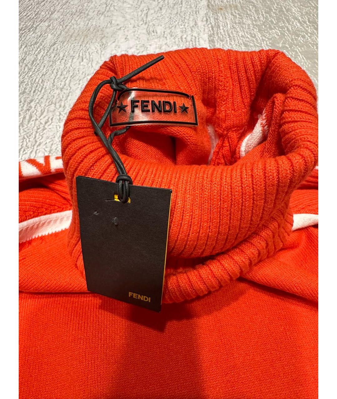 FENDI Оранжевая полиамидовая водолазка, фото 3