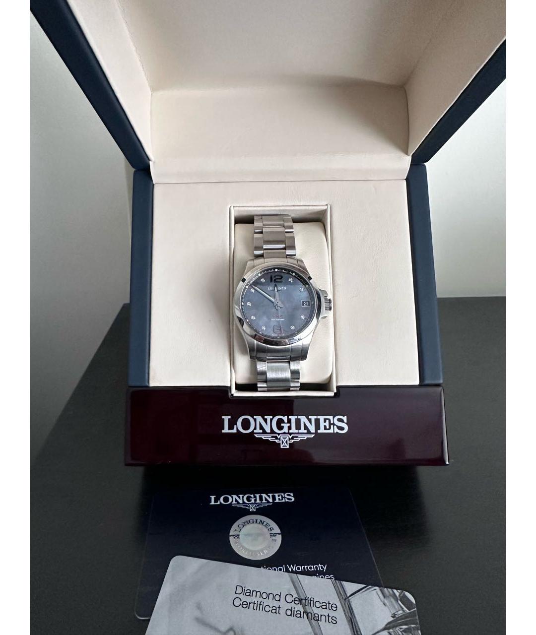 LONGINES Серебряные металлические часы, фото 5