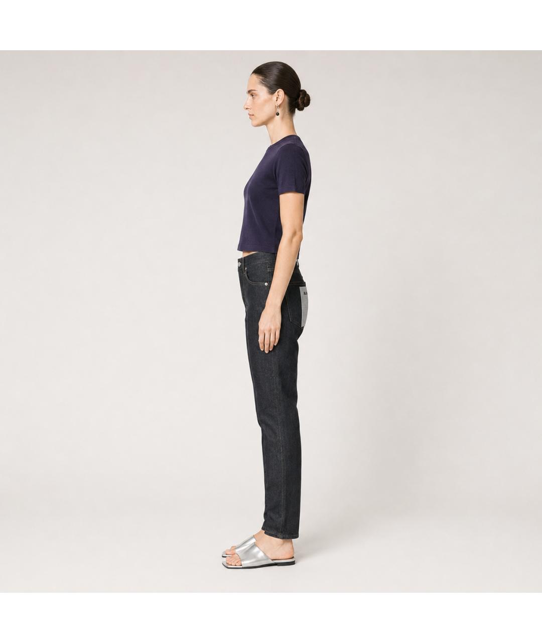 JIL SANDER Черные хлопковые джинсы слим, фото 5