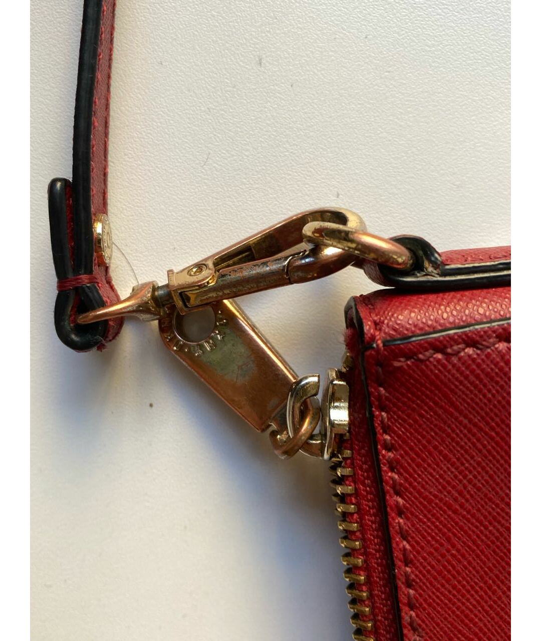 DKNY Красная сумка тоут из искусственной кожи, фото 3