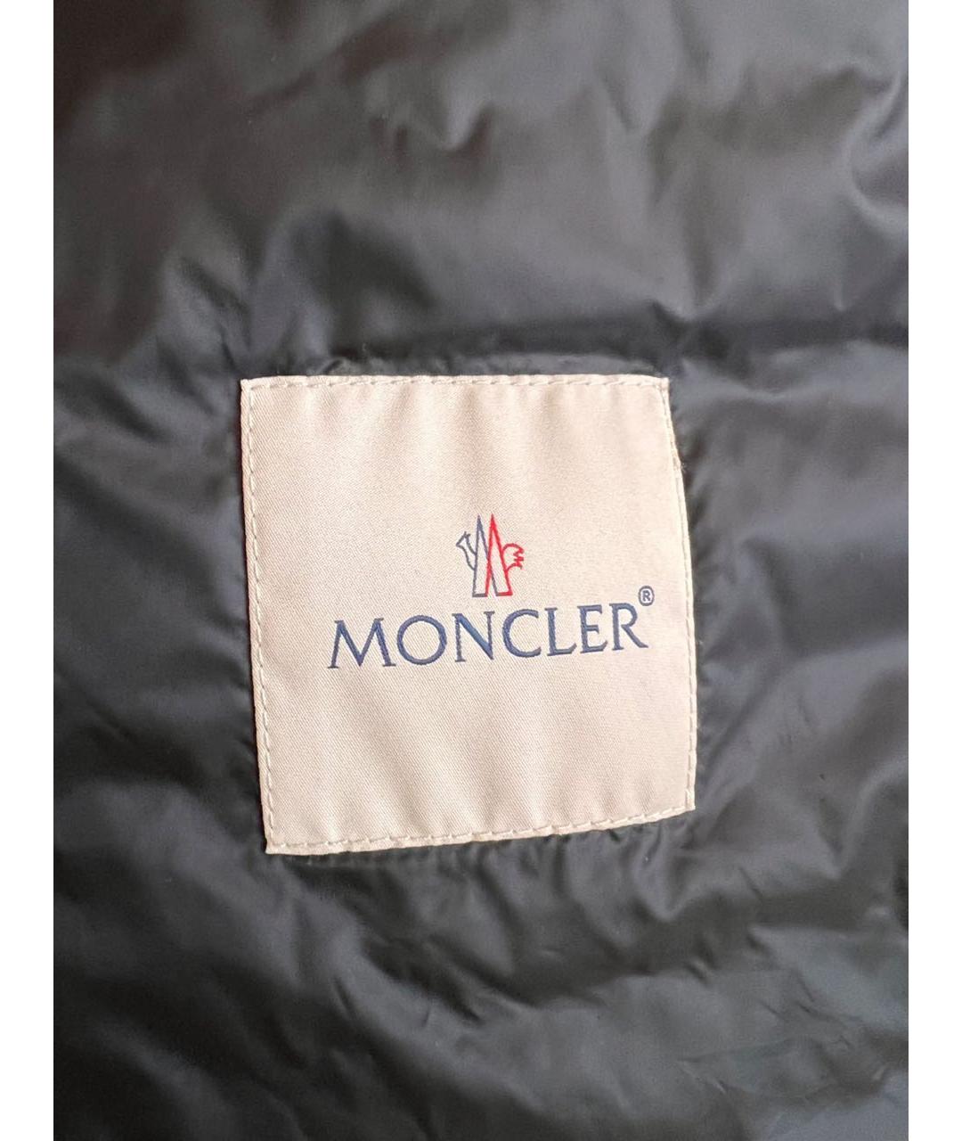 MONCLER Темно-синяя полиамидовая куртка, фото 8