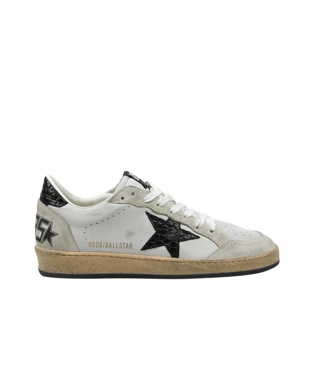 GOLDEN GOOSE DELUXE BRAND Серые кожаные низкие кроссовки / кеды, фото 1