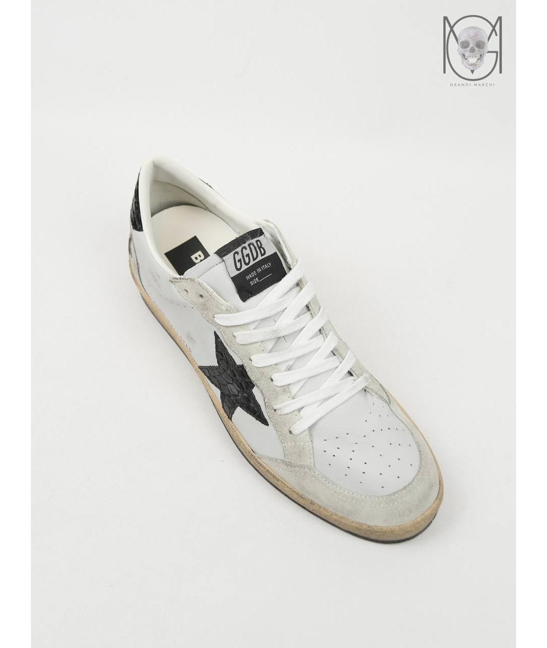 GOLDEN GOOSE DELUXE BRAND Серые кожаные низкие кроссовки / кеды, фото 6