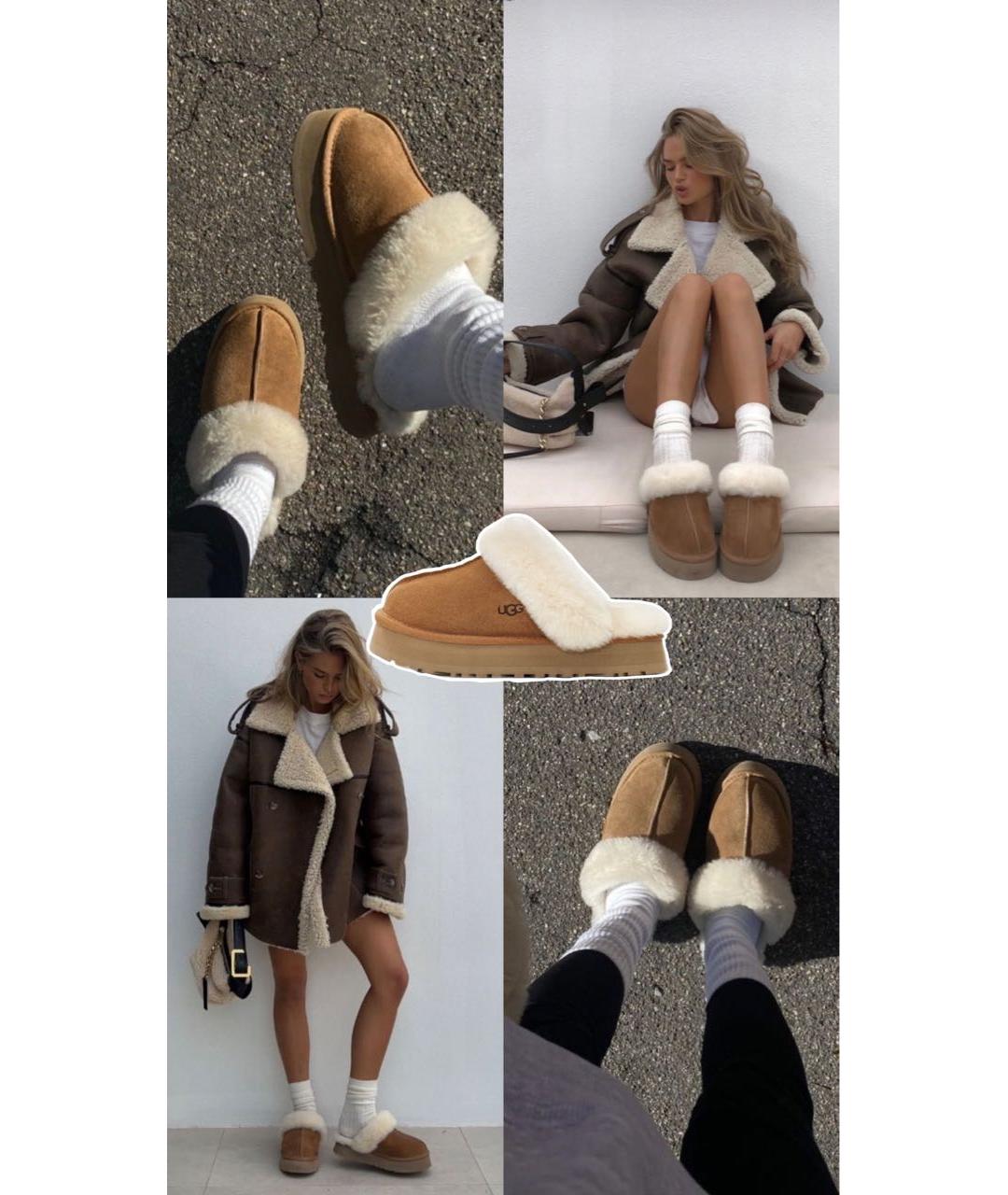 UGG AUSTRALIA Коричневые замшевые сабо, фото 8