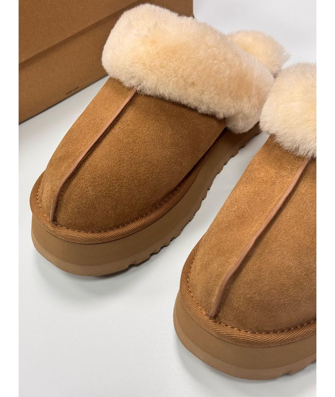 UGG AUSTRALIA Коричневые замшевые сабо, фото 5