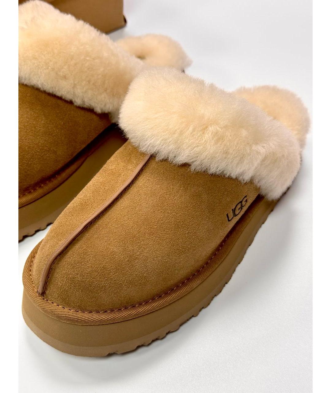 UGG AUSTRALIA Коричневые замшевые сабо, фото 4