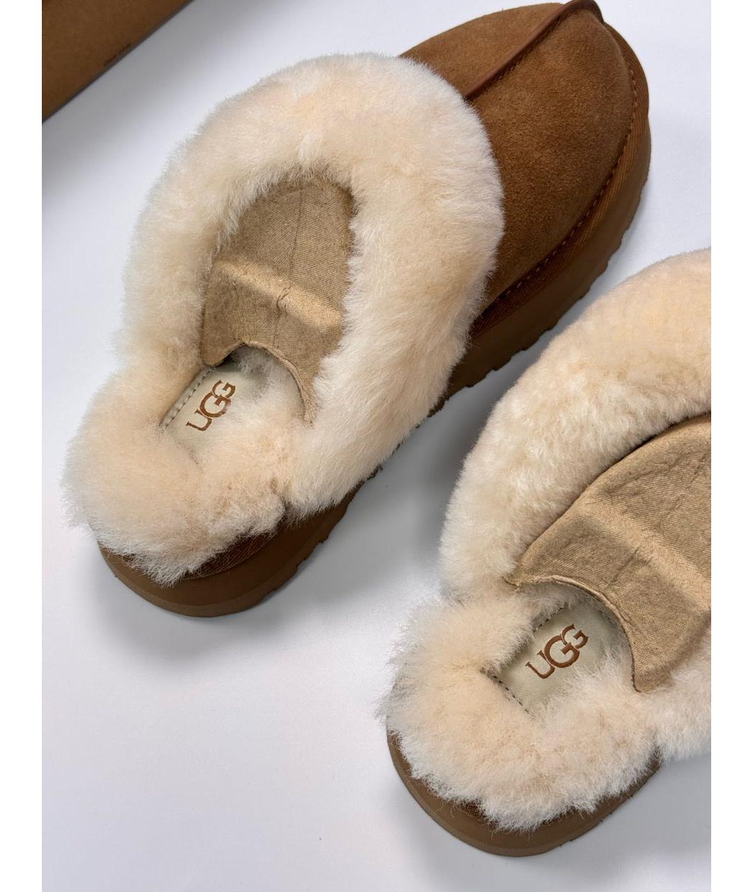 UGG AUSTRALIA Коричневые замшевые сабо, фото 6