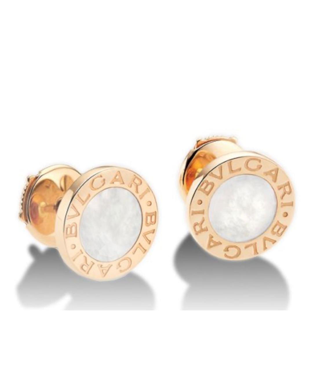 BVLGARI Белые серьги из розового золота, фото 9