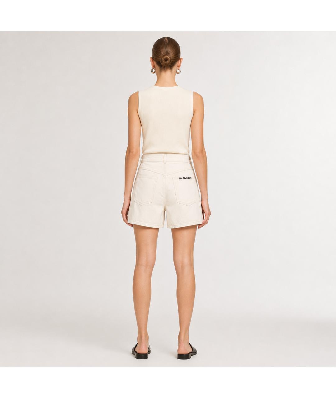 JIL SANDER Бежевые хлопковые шорты, фото 4
