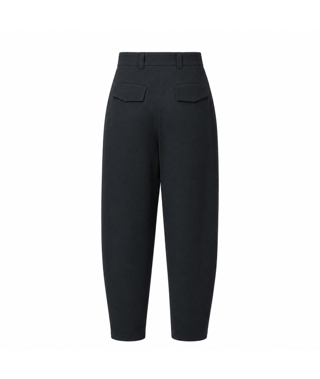 JIL SANDER Темно-синие хлопковые прямые джинсы, фото 3