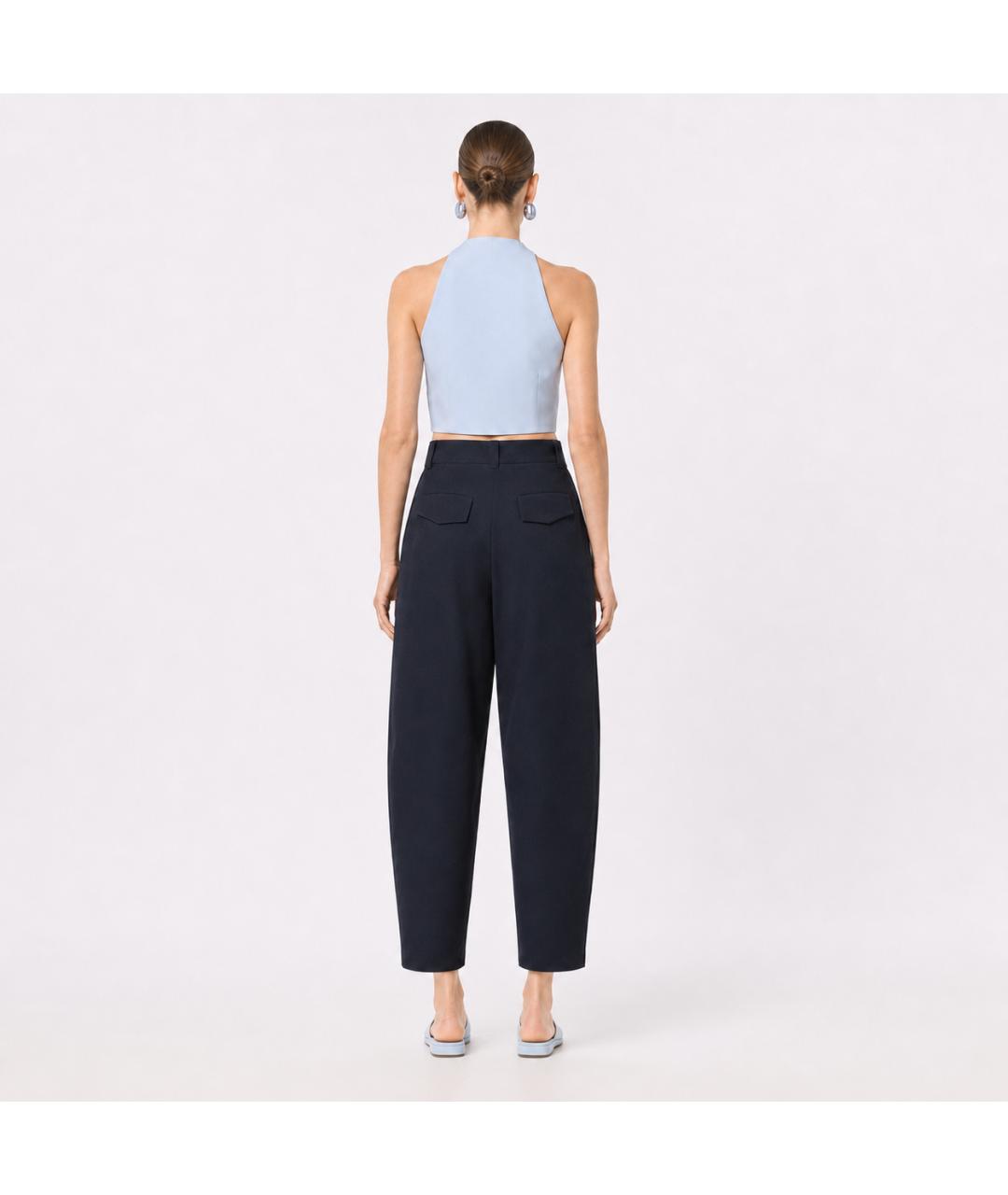 JIL SANDER Темно-синие хлопковые прямые джинсы, фото 5