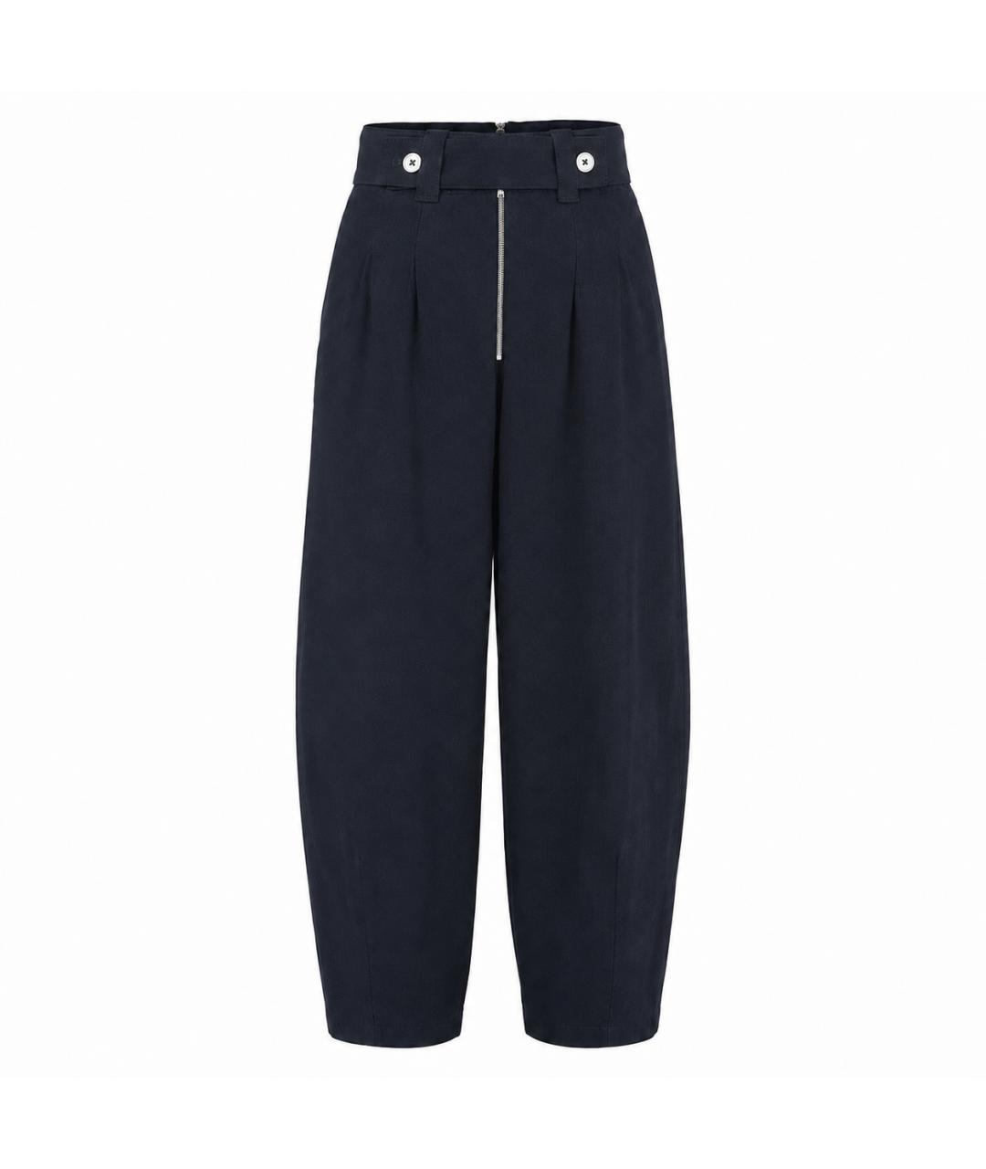 JIL SANDER Темно-синие хлопковые прямые джинсы, фото 7