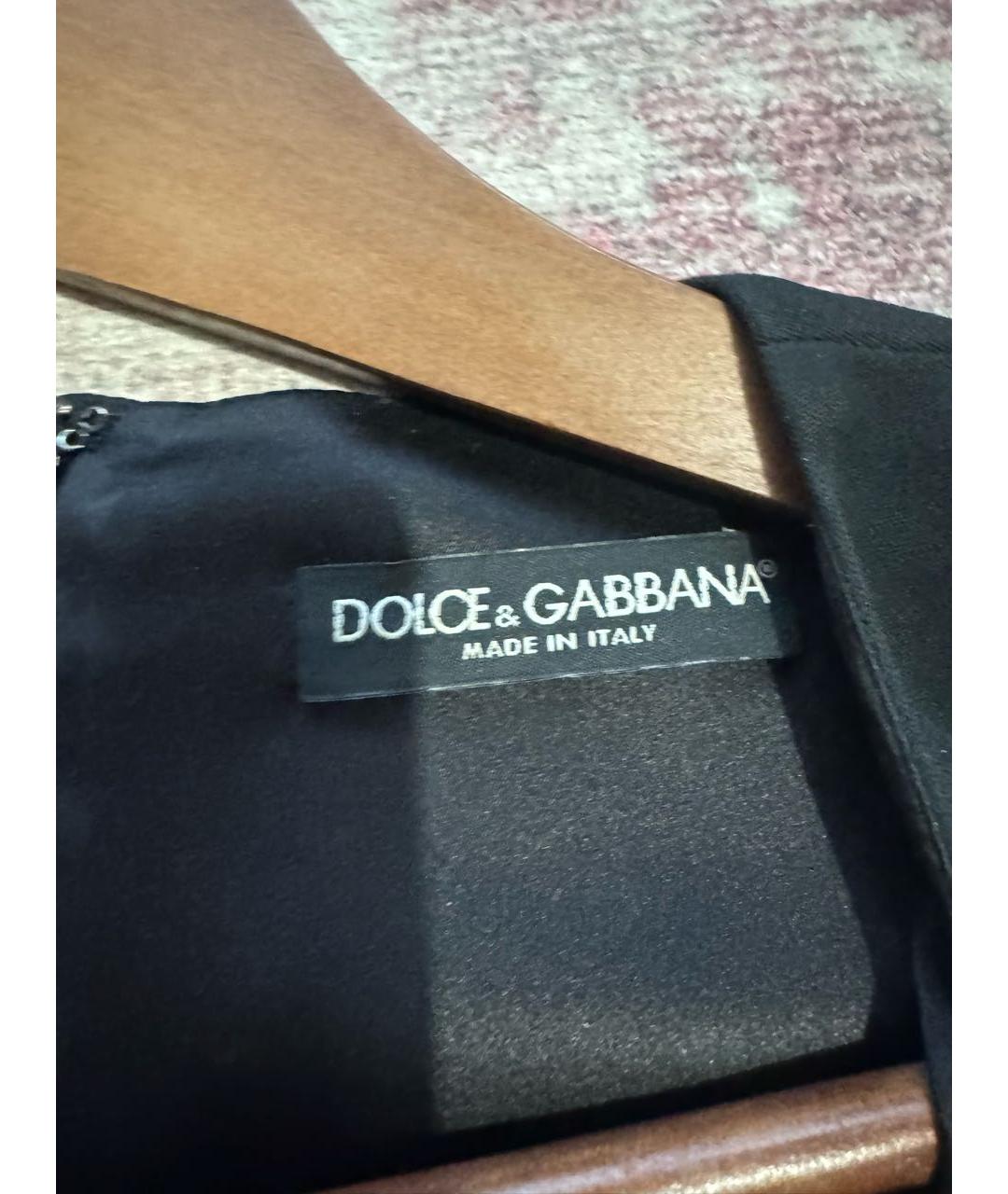 DOLCE&GABBANA Черное креповое повседневное платье, фото 3