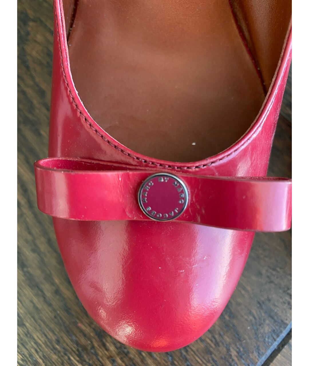 MARC BY MARC JACOBS Красные туфли из лакированной кожи, фото 6