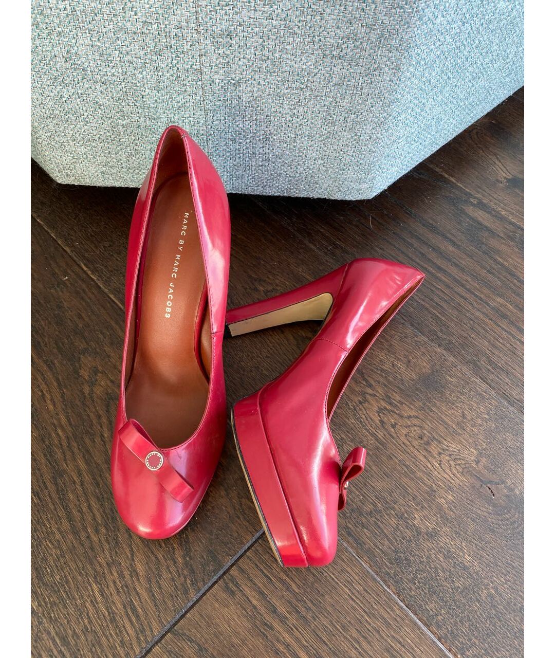 MARC BY MARC JACOBS Красные туфли из лакированной кожи, фото 2