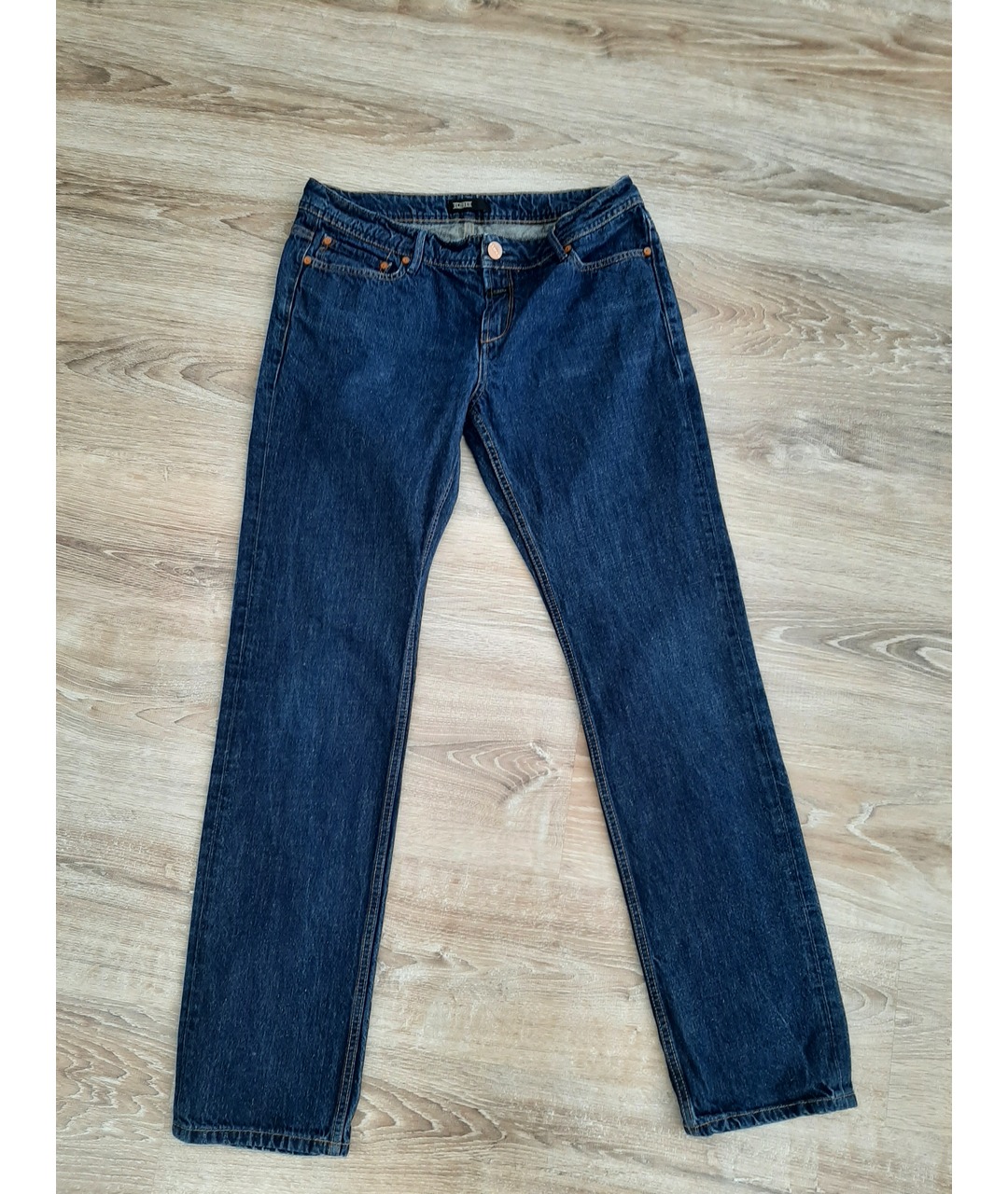CLOSED Синие хлопковые прямые джинсы, фото 8