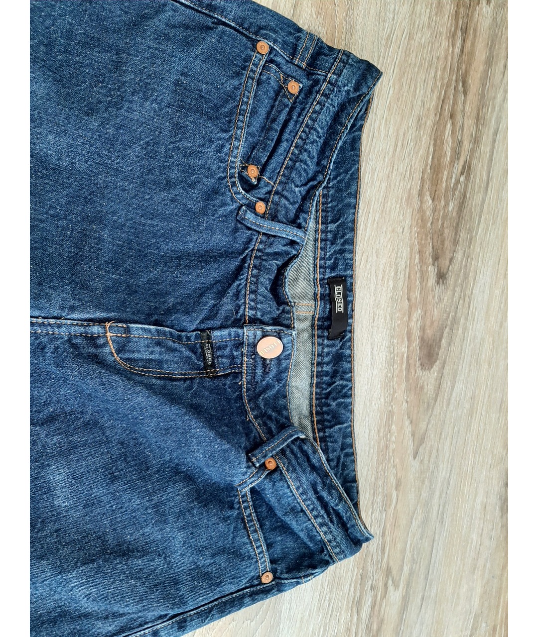 CLOSED Синие хлопковые прямые джинсы, фото 2